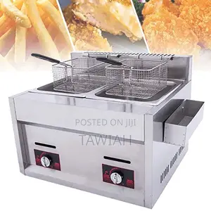 Gas Deepfryer Double Pan 16 Liters