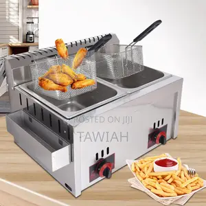Gas Deepfryer Double Pan 16 Liters