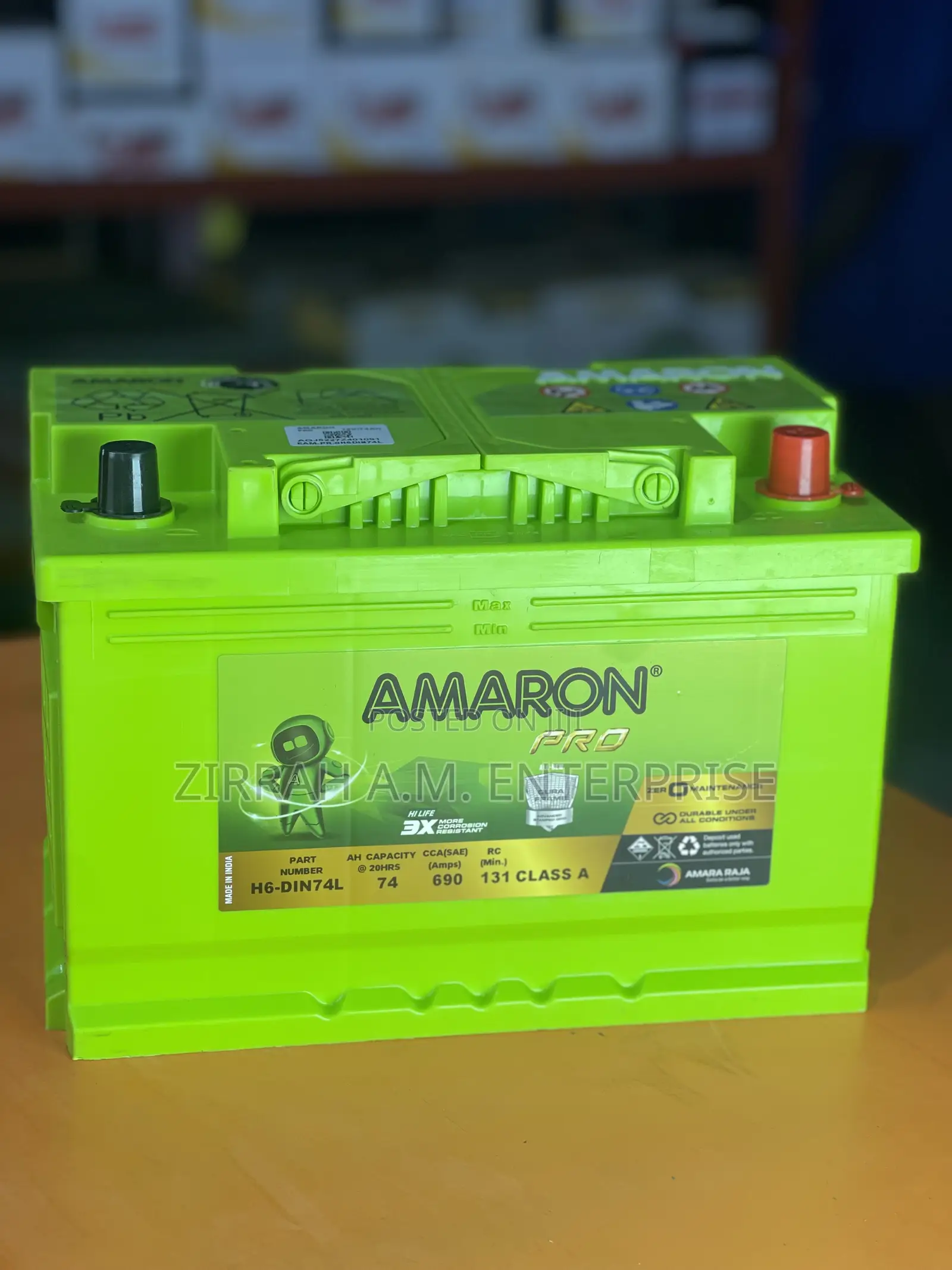 Amaron Battery Din74l 74ah 15plate
