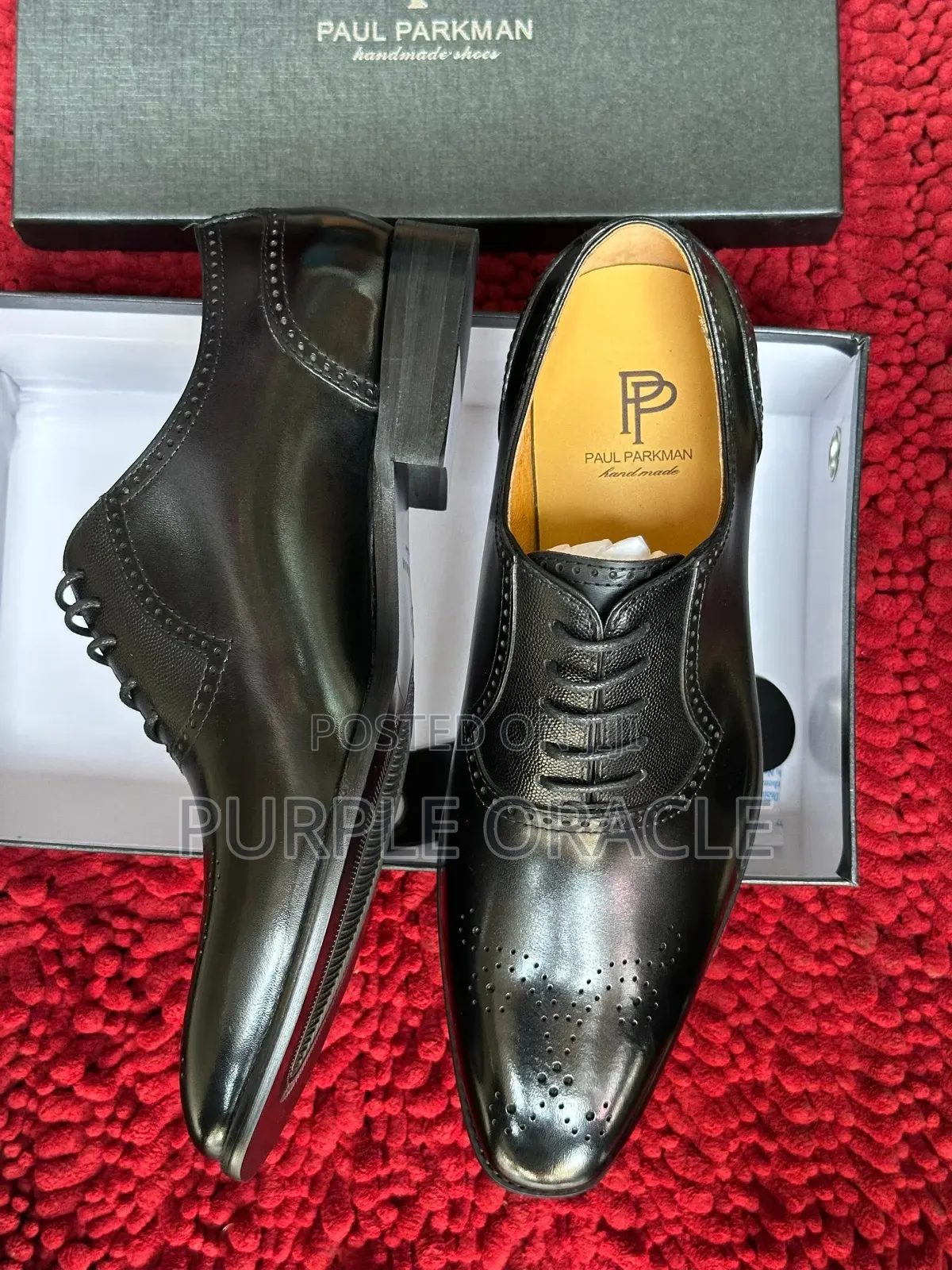 Black Leather Paul Parkman Dress Shoe