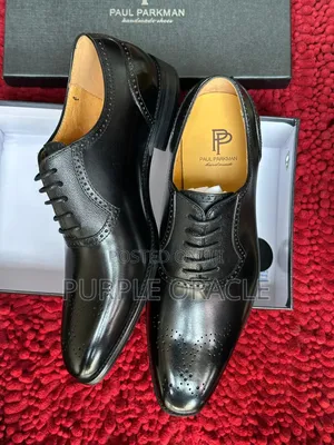 Black Leather Paul Parkman Dress Shoe