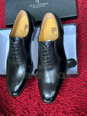 Black Leather Paul Parkman Dress Shoe