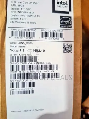 New Laptop Lenovo Yoga 7i 16GB Intel Core i7 SSD 1T
