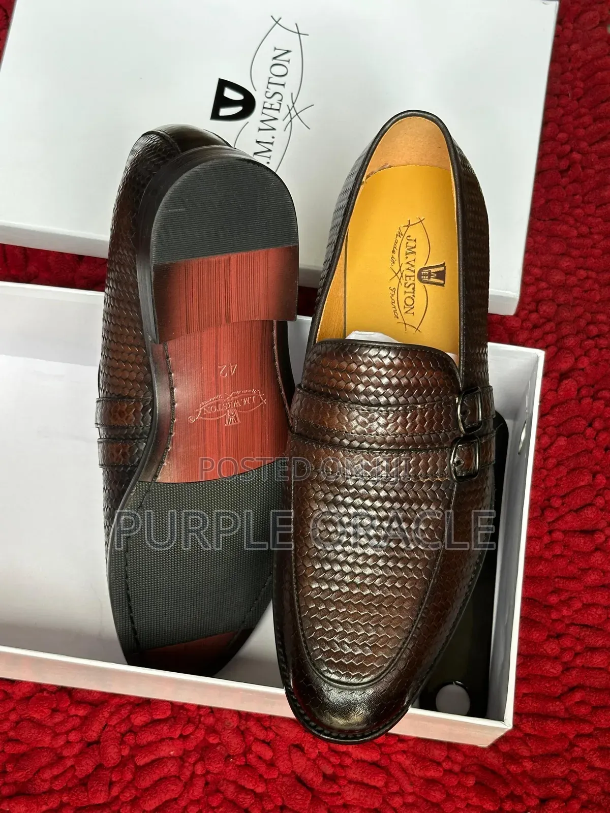Versatile Brown Leather J.M . Weston Loafer