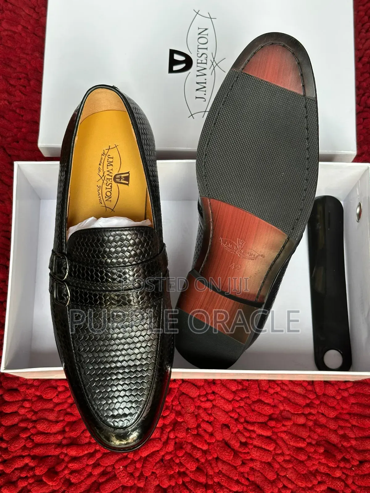 Unique Embossed Leather J.M. Weston Loafer