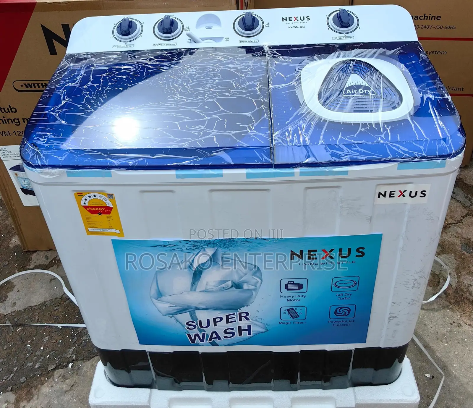 Nexus 12kg Semi Automatic Washing Machine