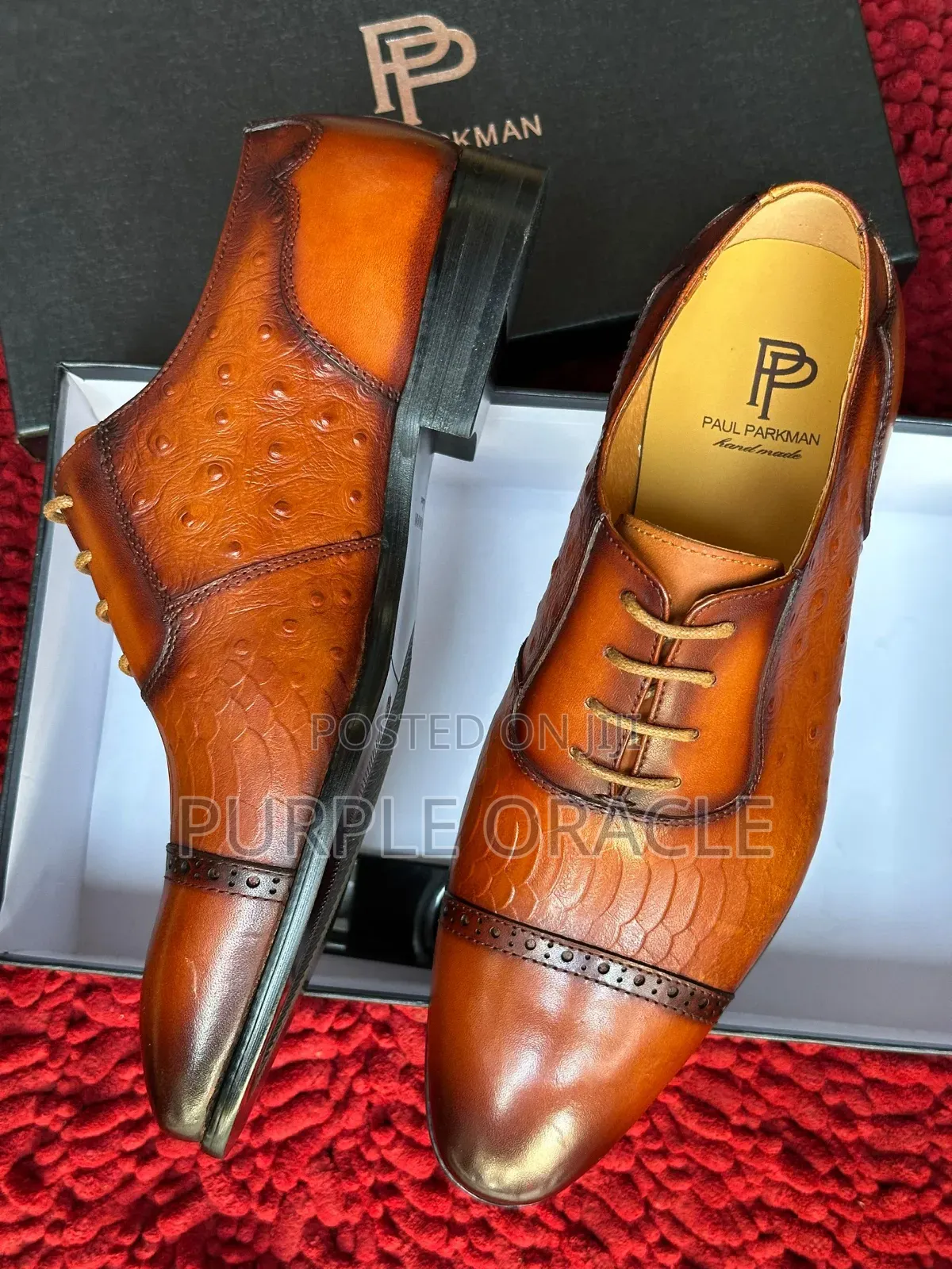 Brown Fashionable Pair of Paul Parkman Dress Shoe