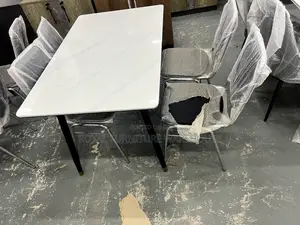 White Marble 4 Seater Dining Set