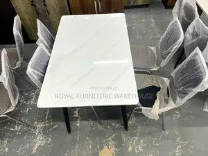 White Marble 4 Seater Dining Set