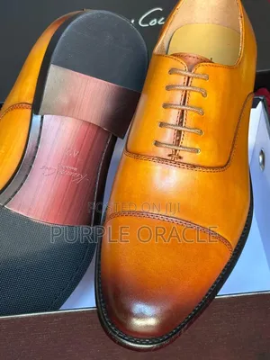 Smooth Polished Tan Kennett Cole Oxford Dress Shoe