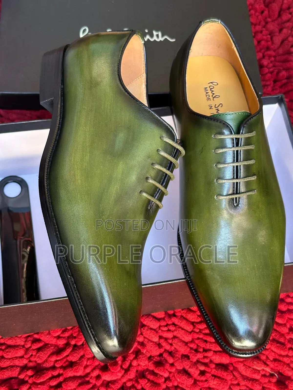 Green Oxford Cap-Toe Dress Shoe