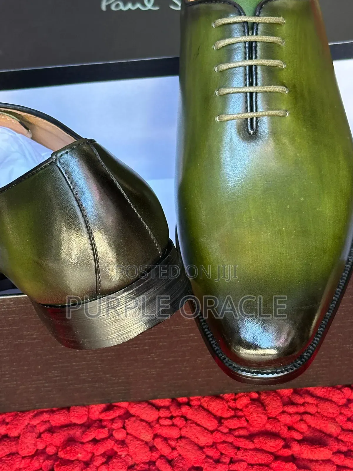Green Oxford Cap-Toe Dress Shoe