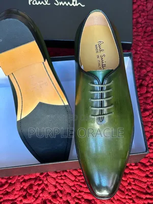 Green Oxford Cap-Toe Dress Shoe