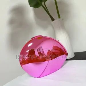 Acrylic Concave Oval Shaped Party Mirror Clutch Purse