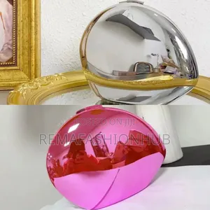 Acrylic Concave Oval Shaped Party Mirror Clutch Purse