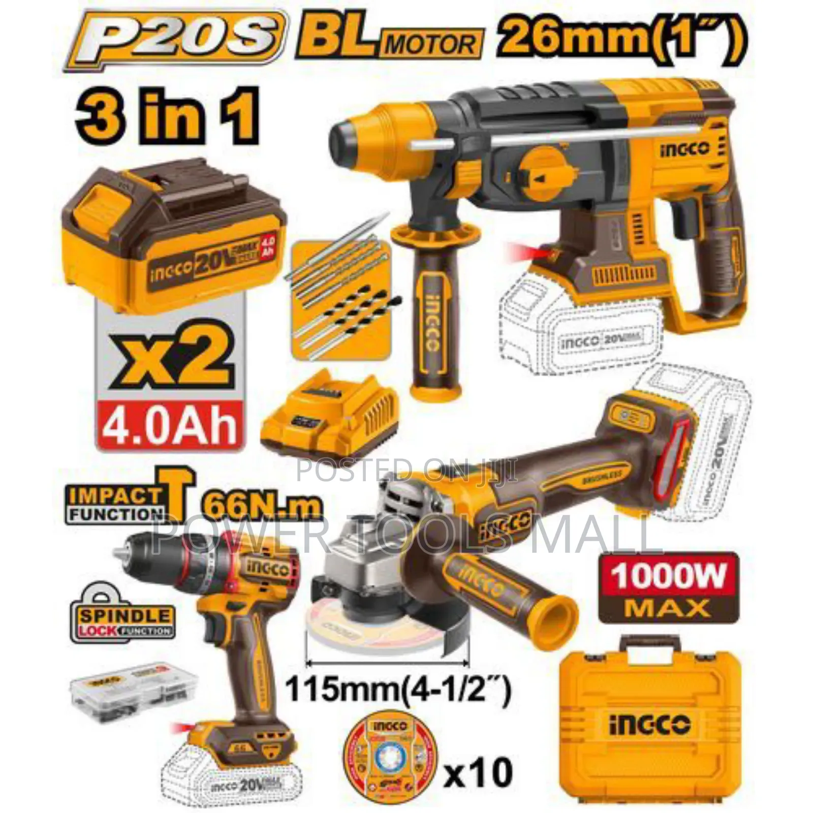 3pcs Cordless Combo Kit