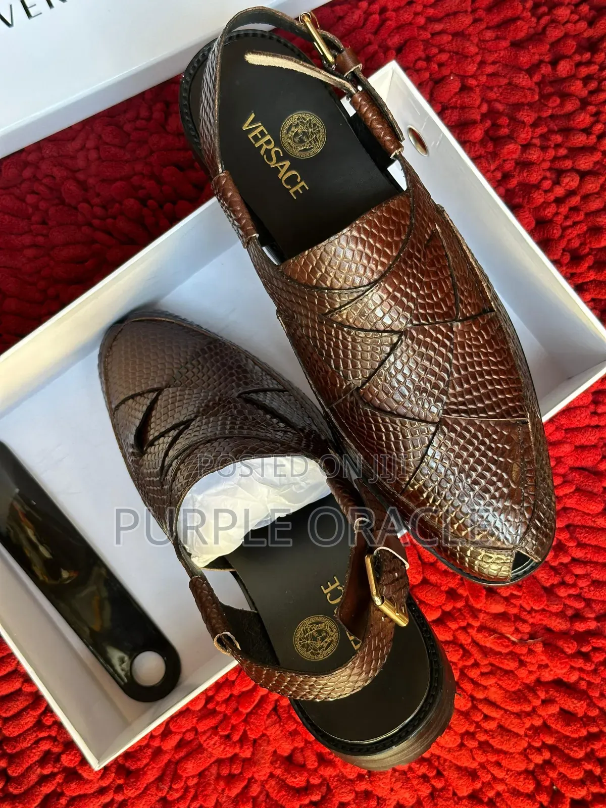 Brown Slingback Versace Footwear