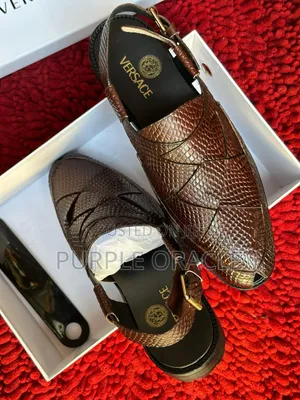 Brown Slingback Versace Footwear