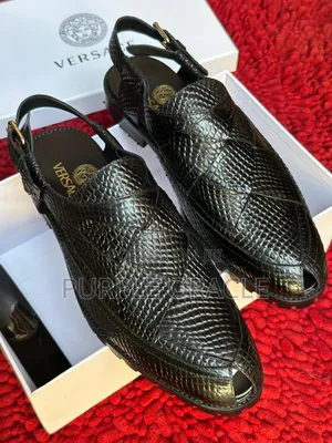 Black Versace Slingback Footwear