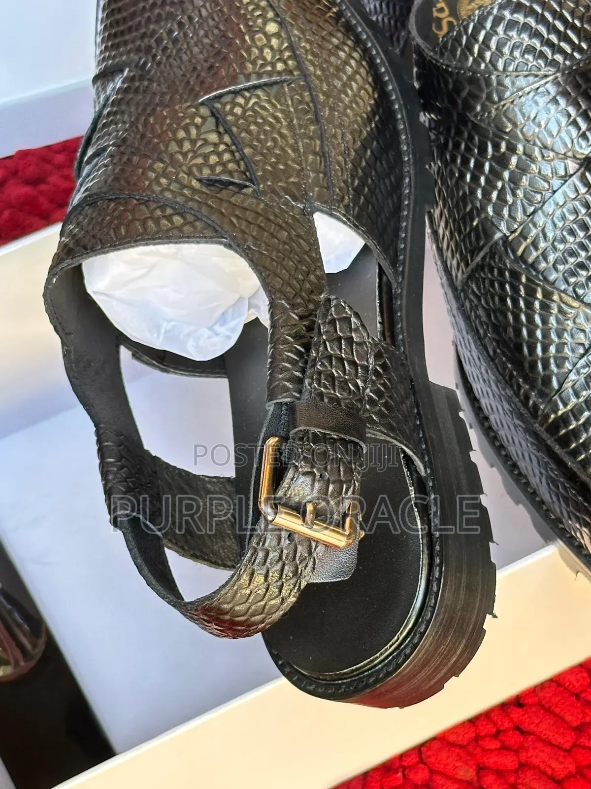 Black Versace Slingback Footwear