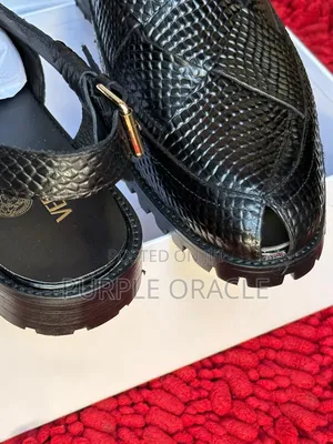 Black Versace Slingback Footwear