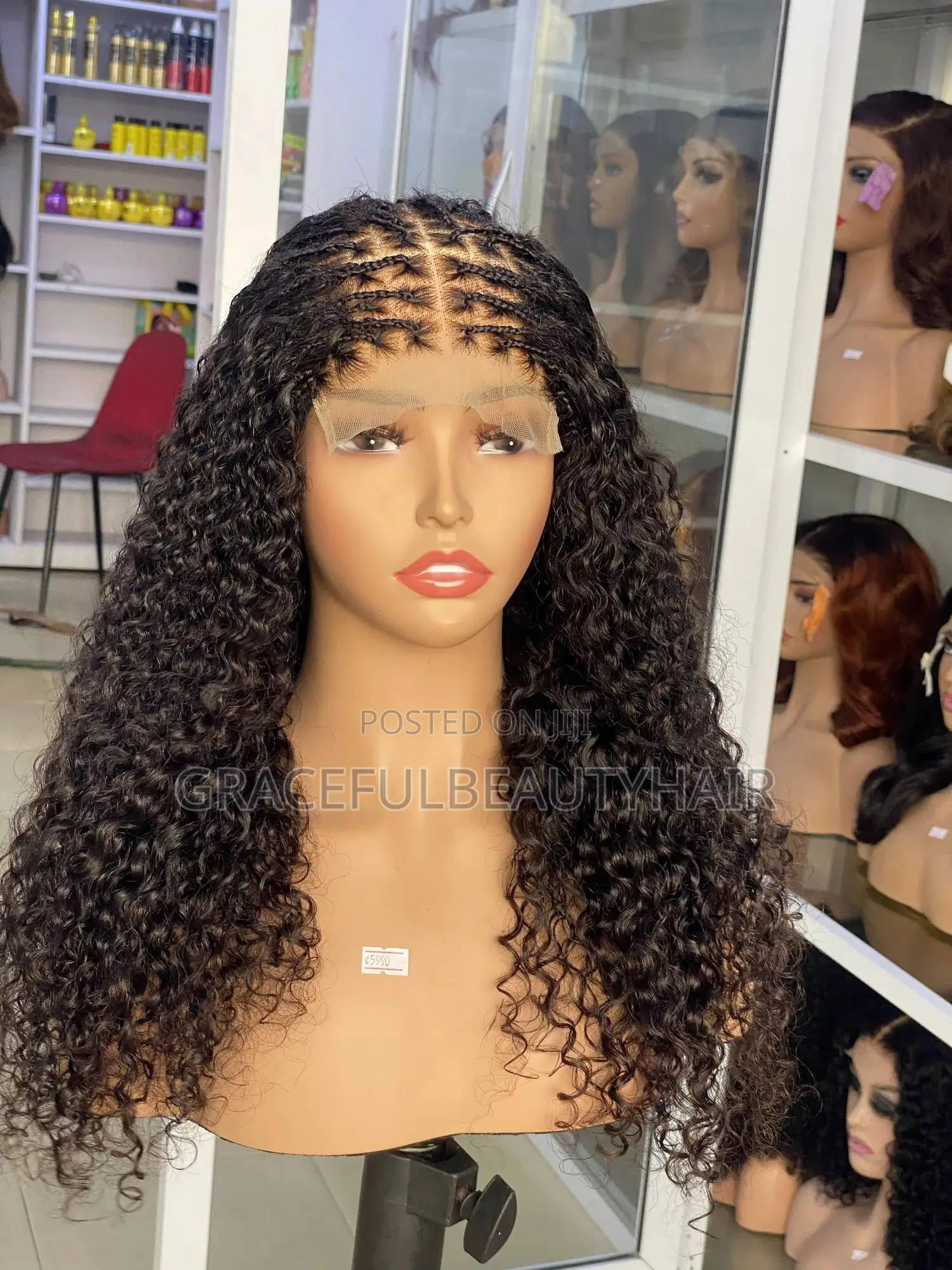 18 Inches Carribean Jerry Wet Curls With Braided Closure