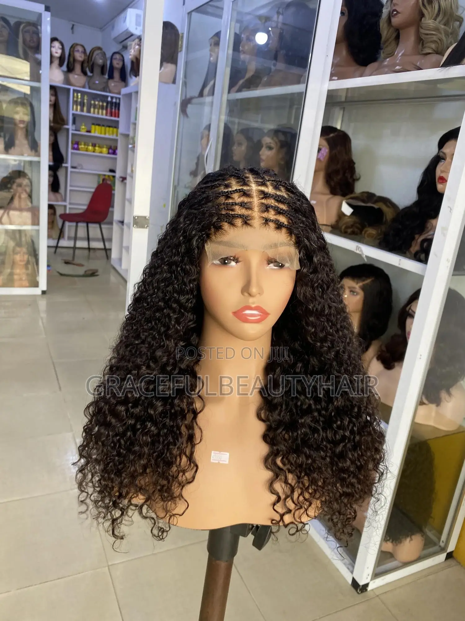 18 Inches Carribean Jerry Wet Curls With Braided Closure