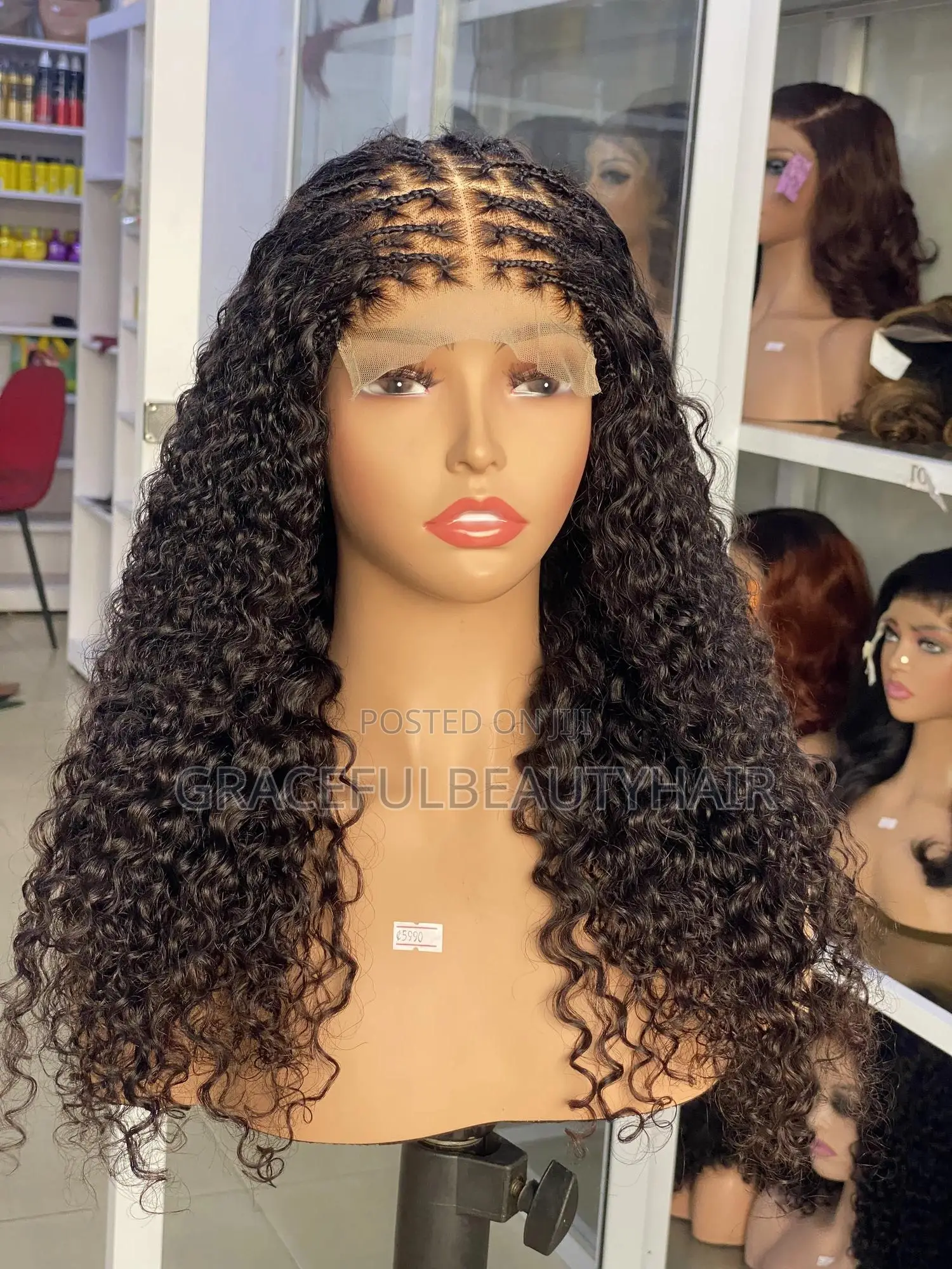 18 Inches Carribean Jerry Wet Curls With Braided Closure