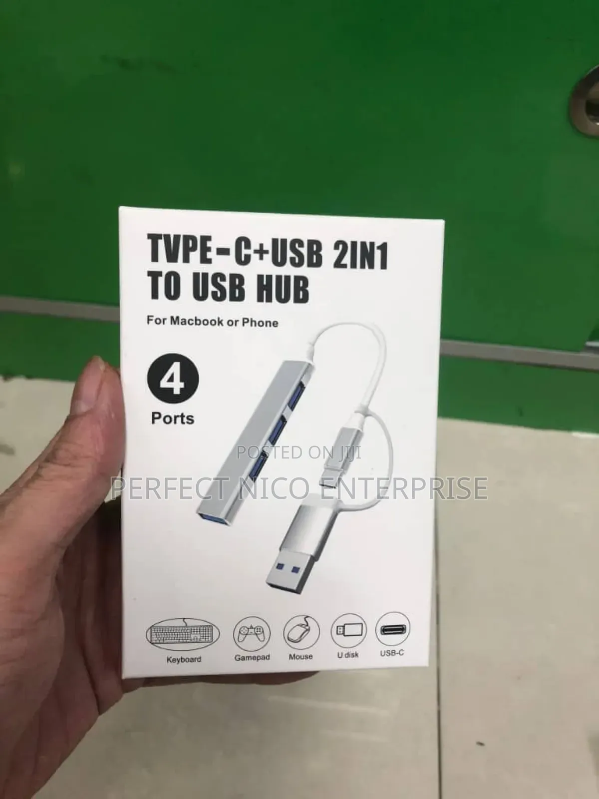 2-in-1 Type-C + Usb Hub | 4-Port High-Speed Adapter for Laptop Phone