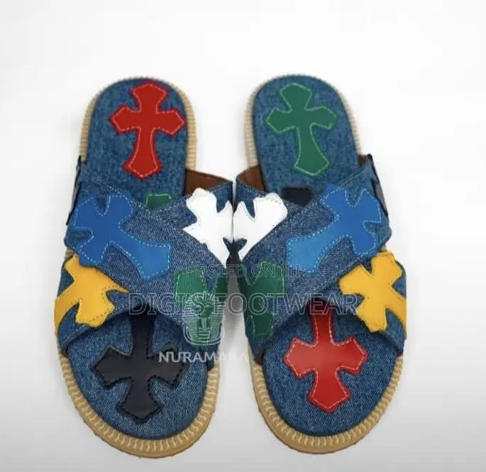 Chrome Hearts Inspired Across Jeans Slipper