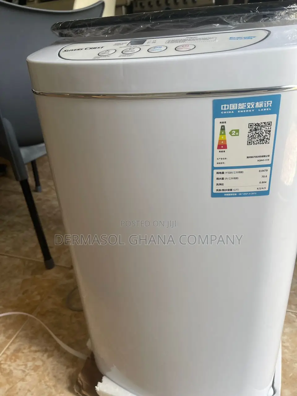 Sliver Criest Single-Drum Washing Machine Top Loader
