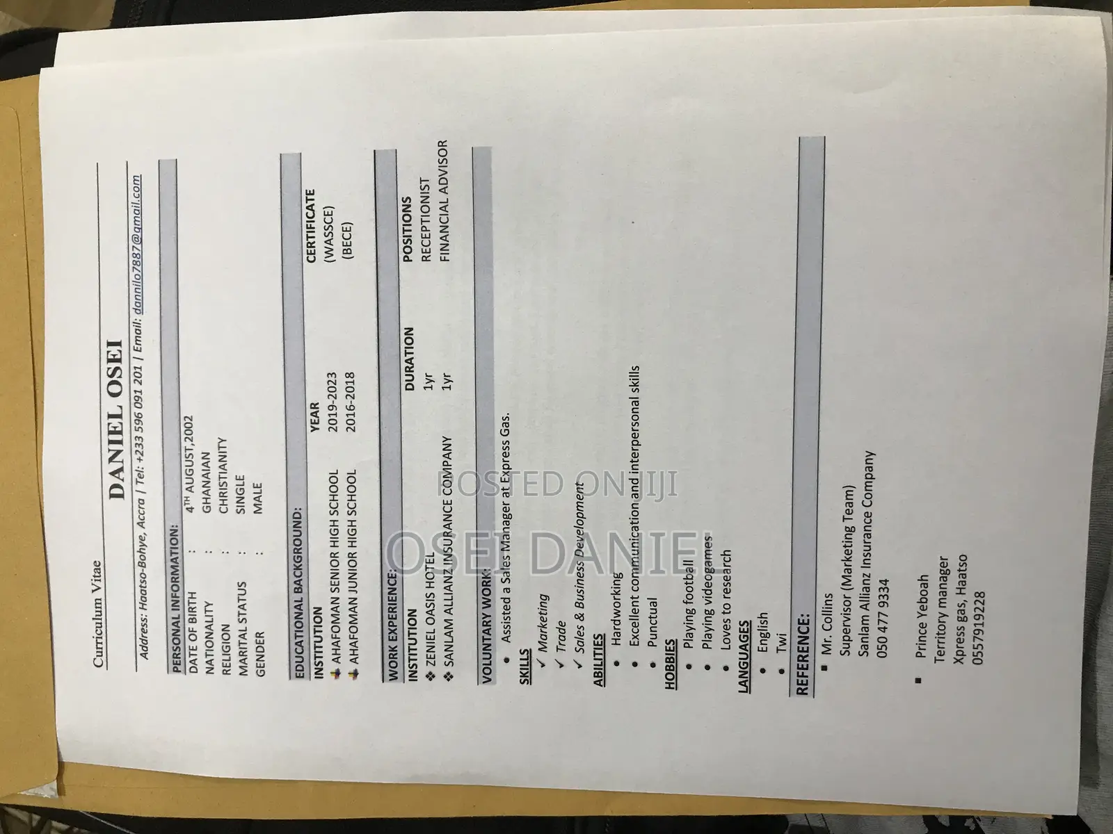 Accounting Finance CV