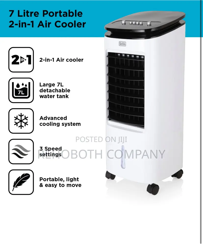 Black+ Decker 7 Litre Portable 2-in-1 Air Cooler