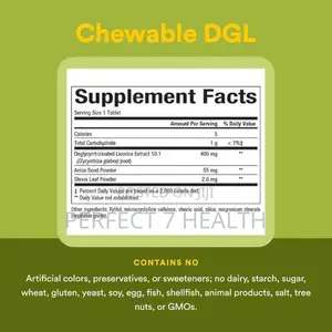 DGL 400mg, Stomach Ulcers, Gastritis 90/180 Chewable Tablets