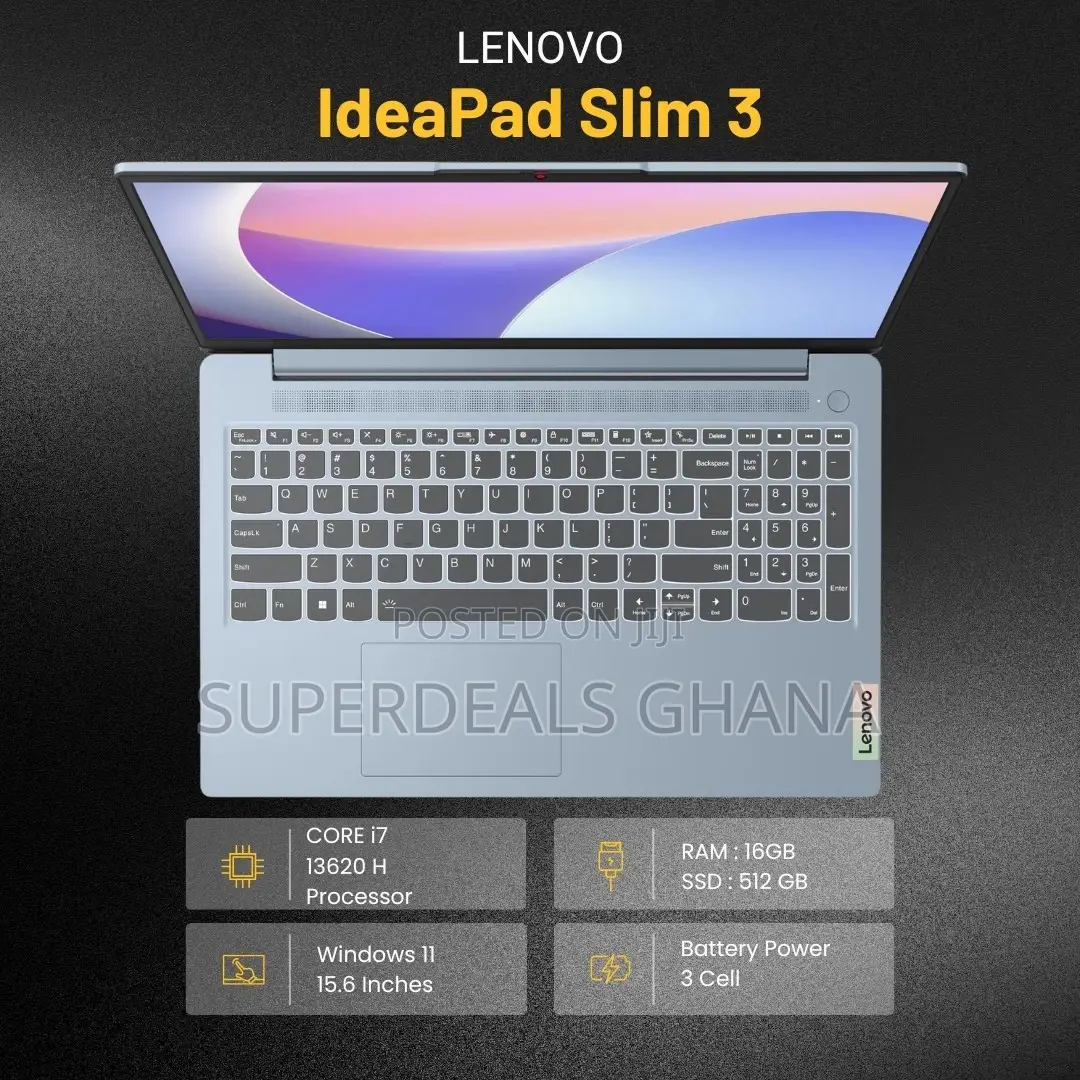 New Laptop Lenovo Ideapad 3 16GB Intel Core i7 SSD 512GB
