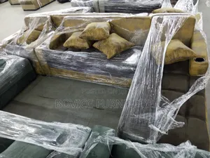 L Shaped Sofa + Single (1)