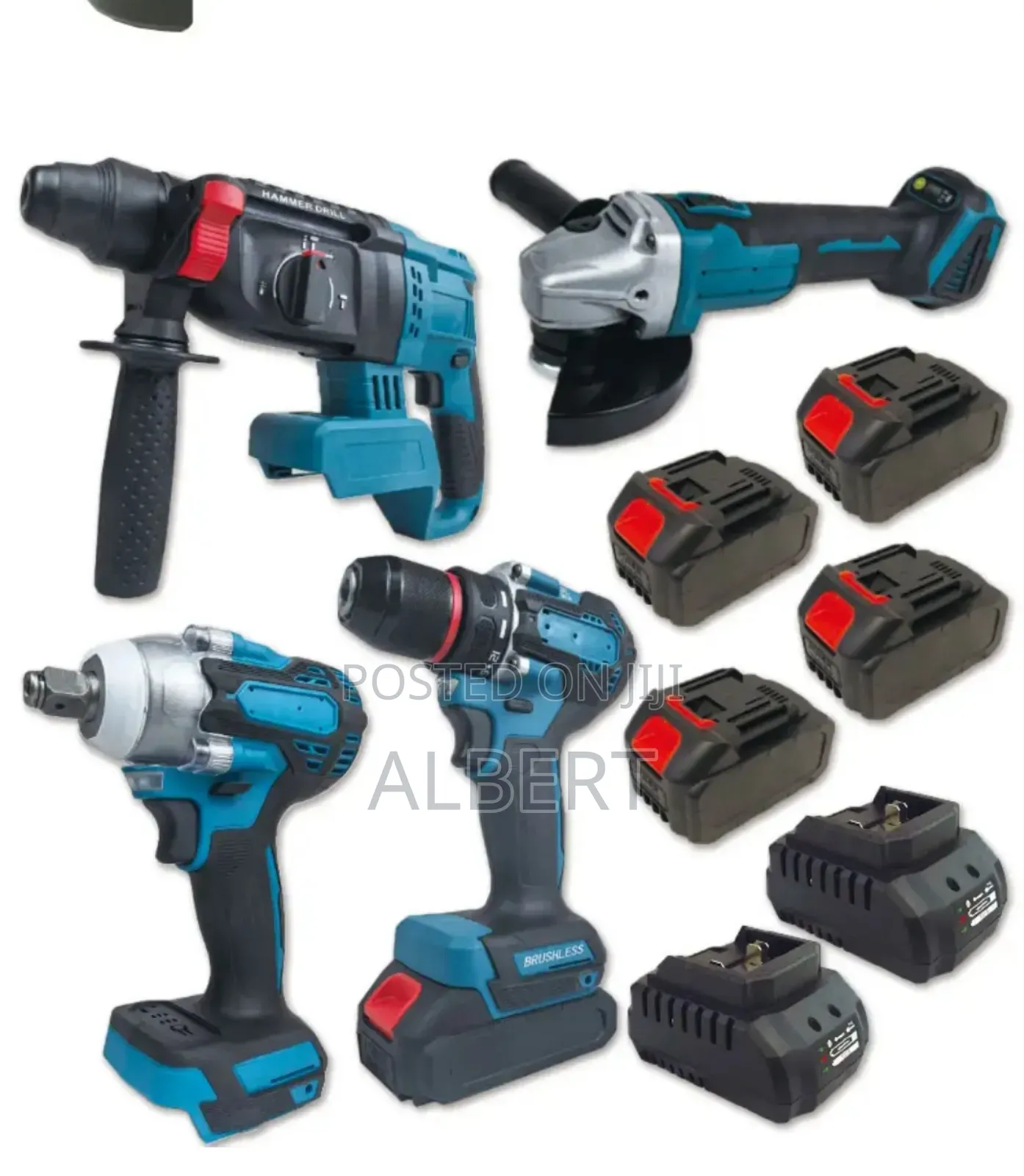 Cordless Power Tools Set With 4 Batteries