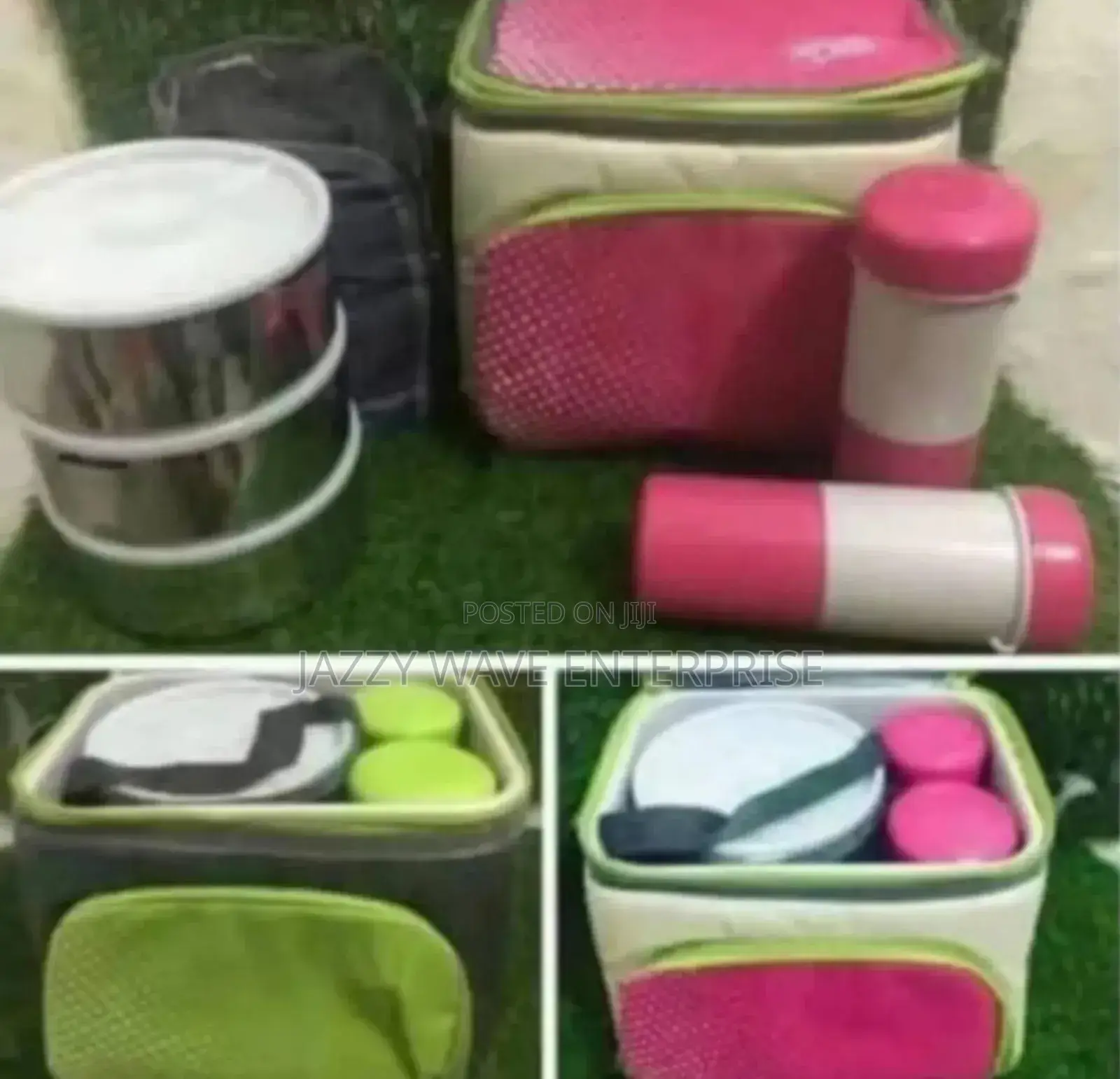 Lunch Box With Bowls and Bottles
