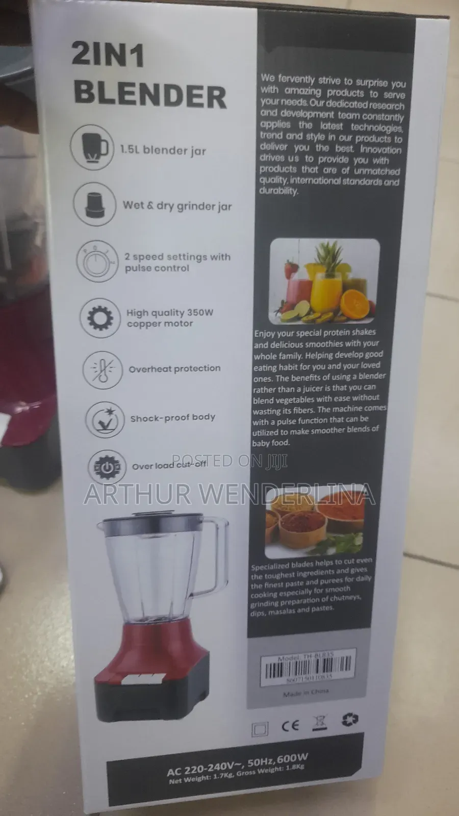 Tech Home 2 in 1 Blender