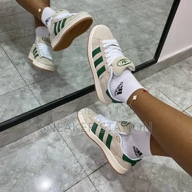 adidas gazelle silver green womens Adidas Campus 00s Crystal White Dark Green