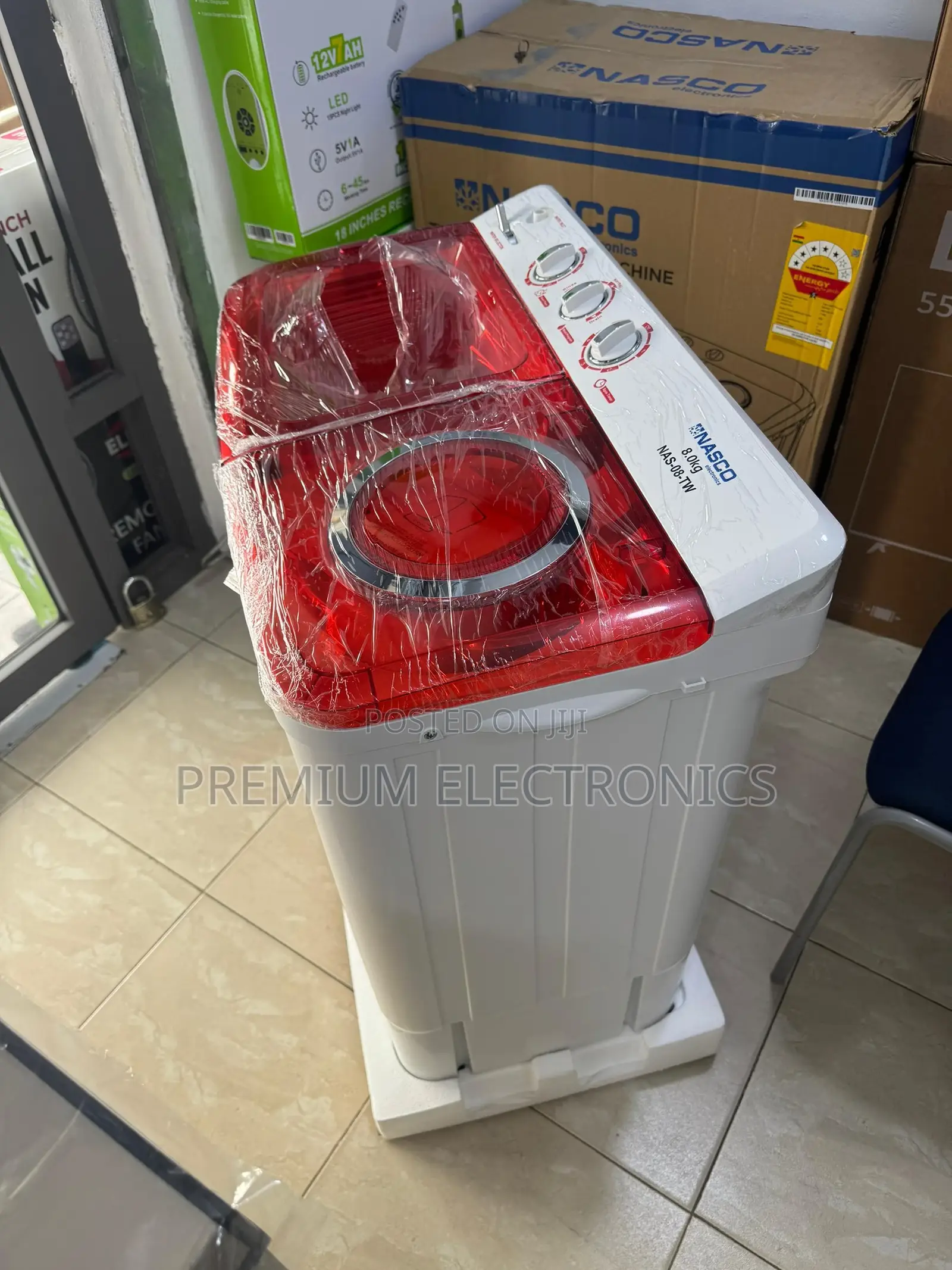 Nasco 8kg High-speed Spin | Twin Top | Semi Auto | Washing Machine