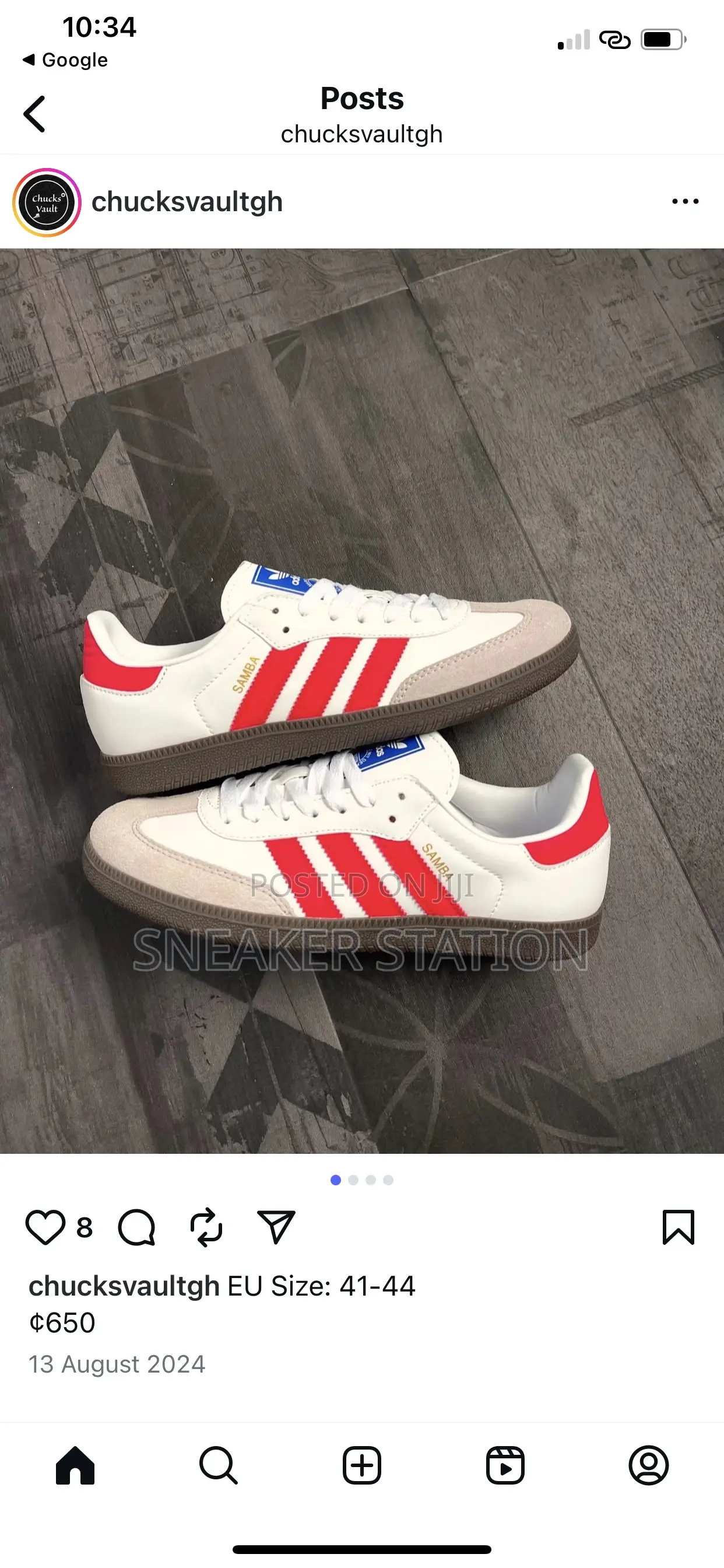 Adidas Samba White/Red