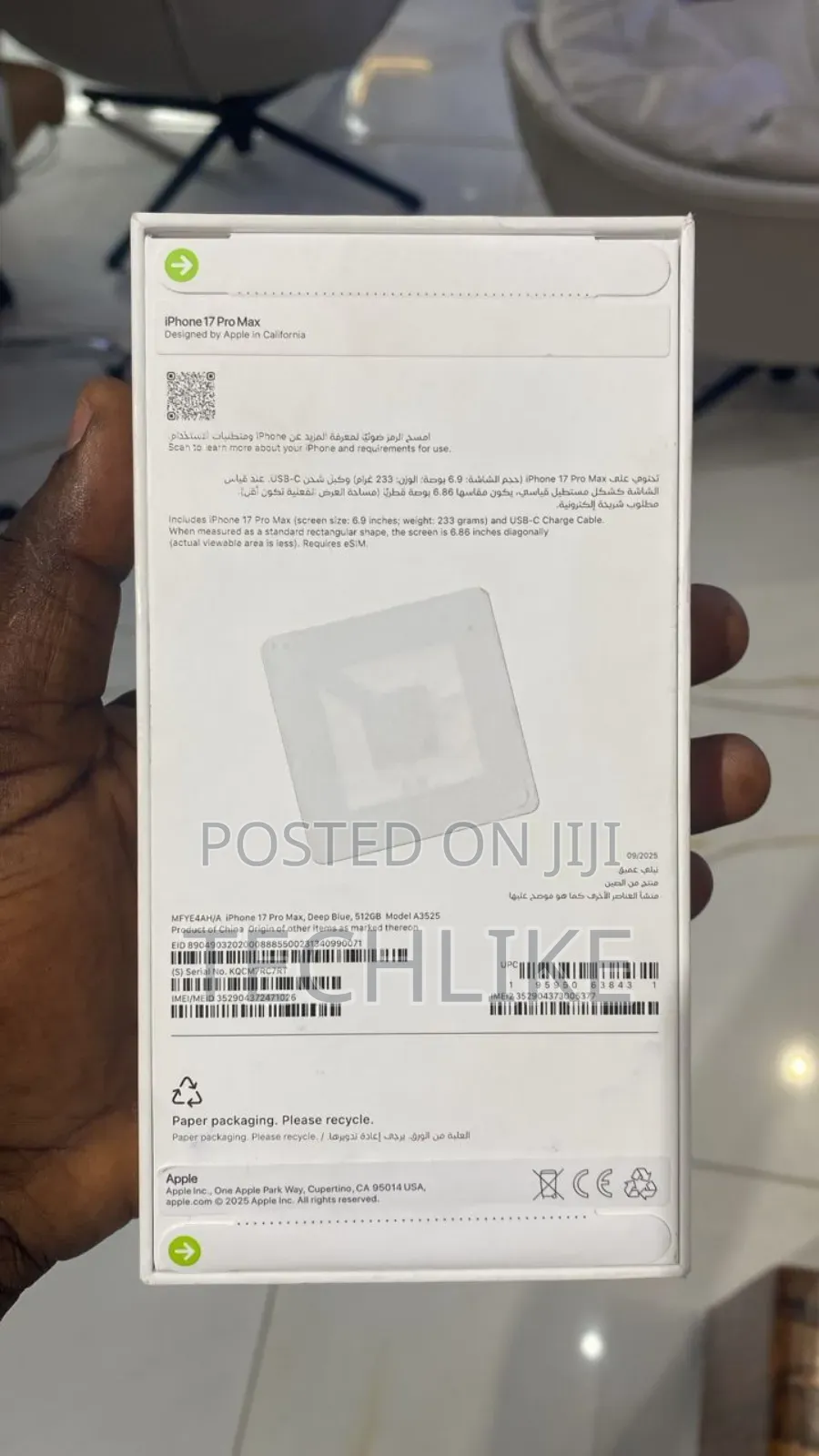 New Apple iPhone 17 Pro Max 256 GB Blue