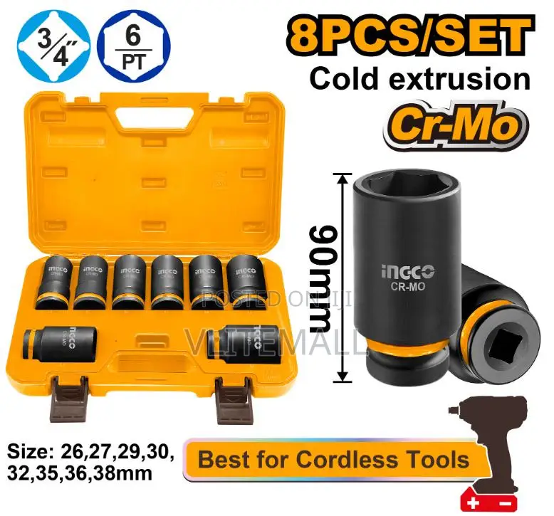 8 Piece Impact Socket Set