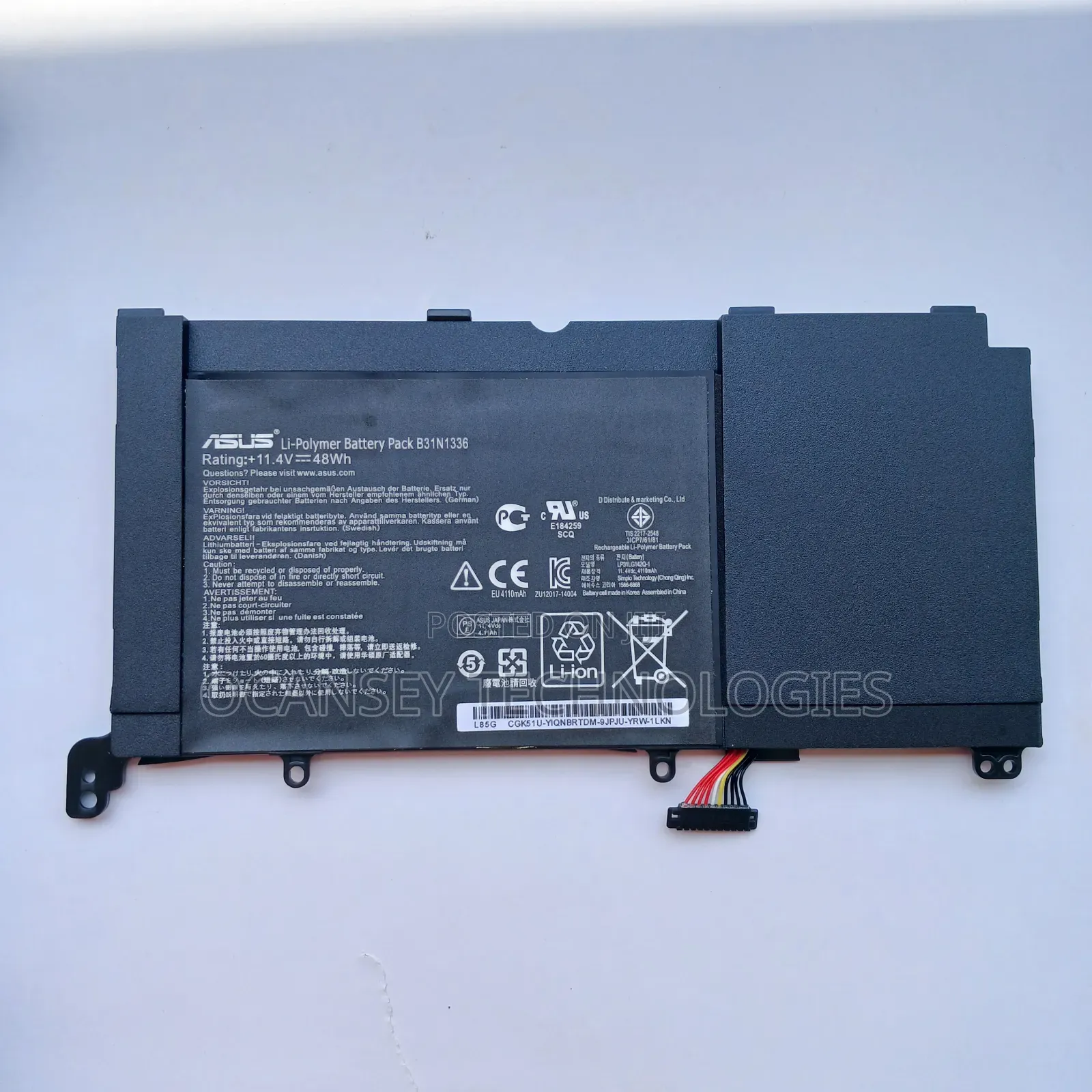 Original Asus B31n1336 Battery for Asus Vivobook C31-S551 S551