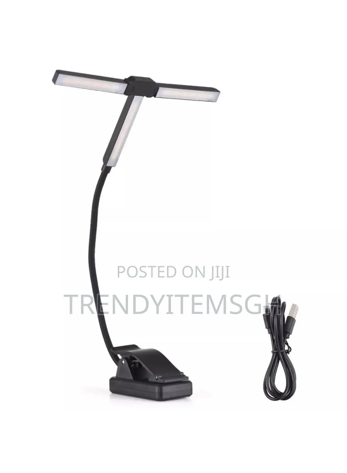 90 Degree Adjustable Dual Head Reading Lamp Foldable Clip Light