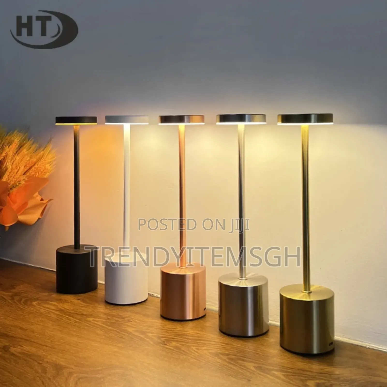 Simple Touch Sensor Led Desk Lamp Rechargeable 3 Colors Adjustable