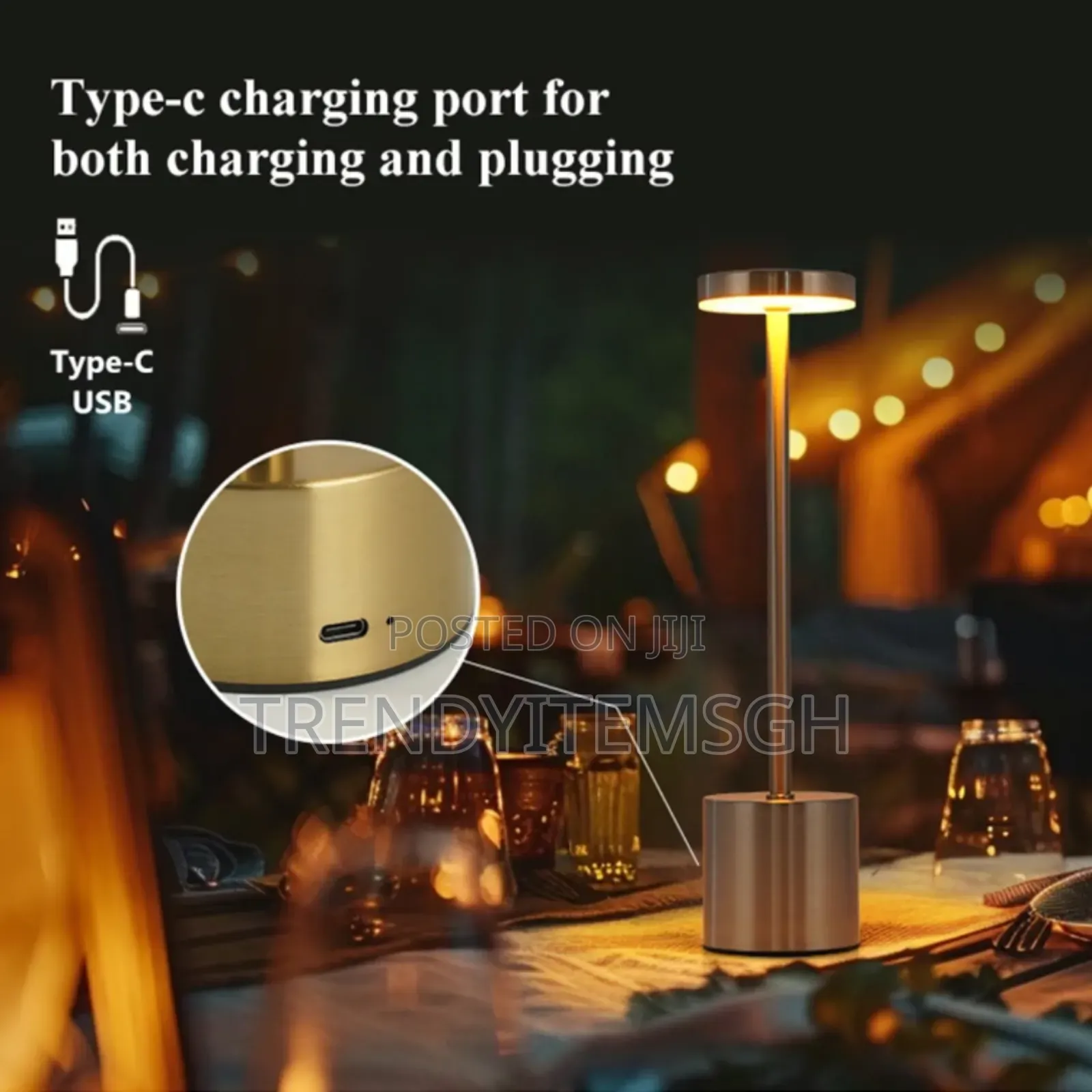 Simple Touch Sensor Led Desk Lamp Rechargeable 3 Colors Adjustable