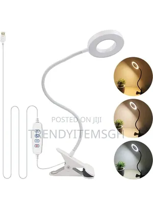 Clip-on Usb Table Lamp With 3 Color Modes Adjustable 10 Brightness