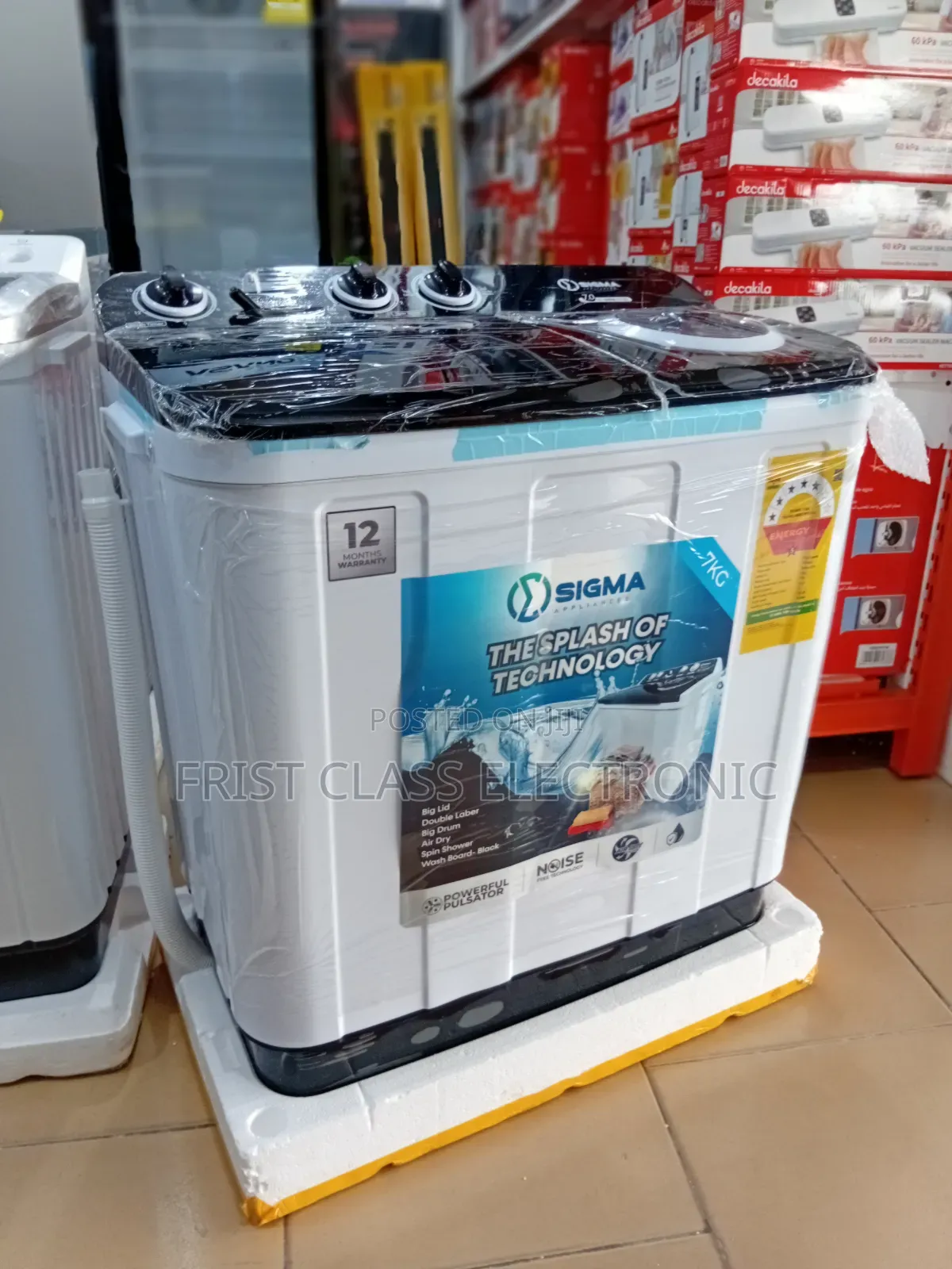 7kg Sigma Appliances Washer Machine Top Load